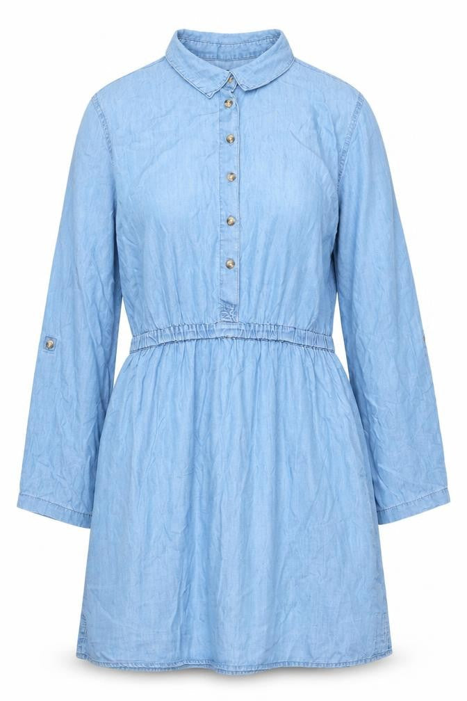 Avenue Women's Blue Shirt Dress Size 12 Long Sleeve