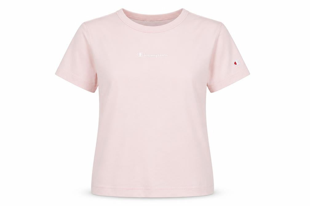 Womens UK Size XS Champion Pink 100% Cotton T-Shirt