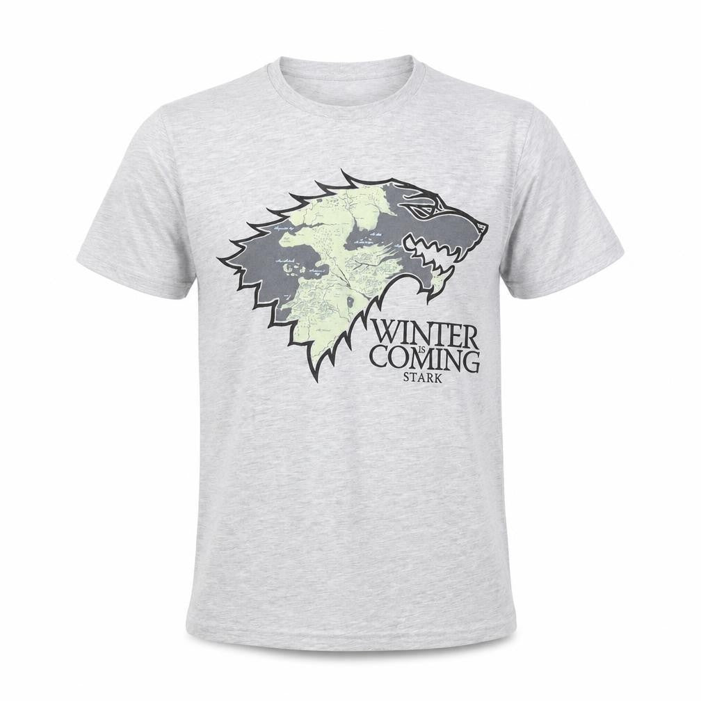 Mens UK Size S Game Of Thrones Grey  Cotton Blend T-Shirt