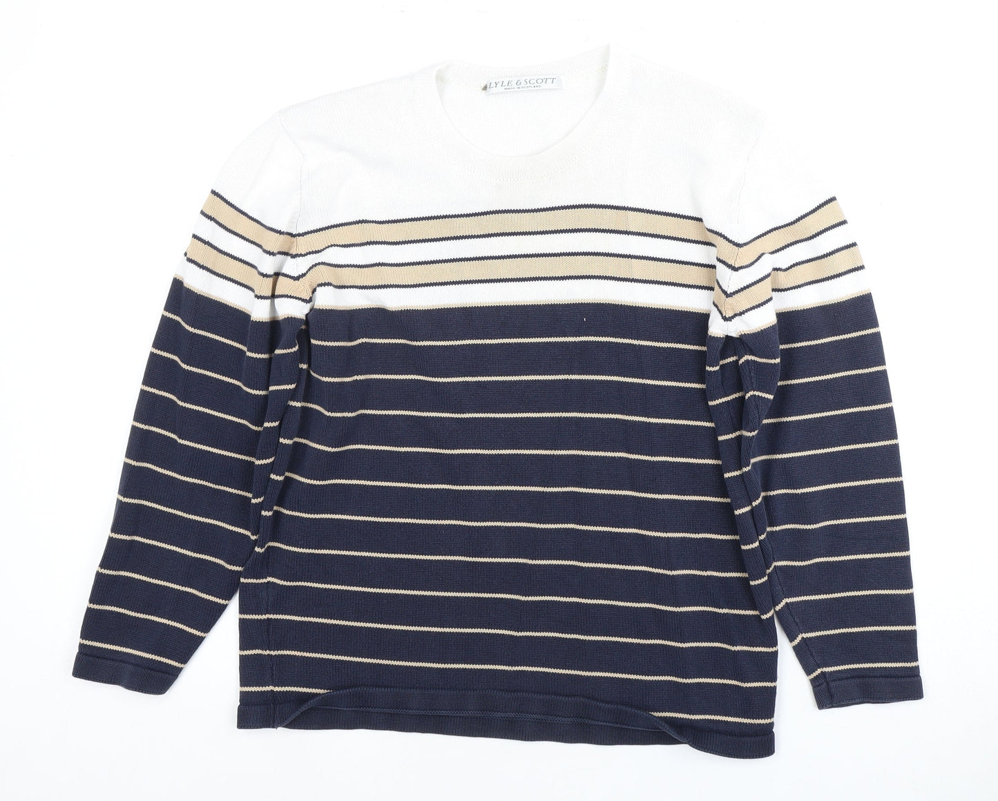 Lyle & Scott Unisex Multicoloured Striped Pullover S