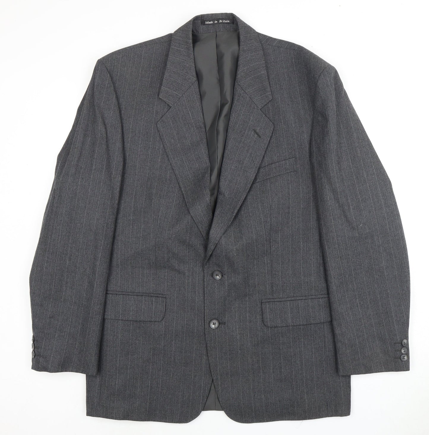 Dunn & Co Men's Grey Blazer 42 Classic Striped Jacket