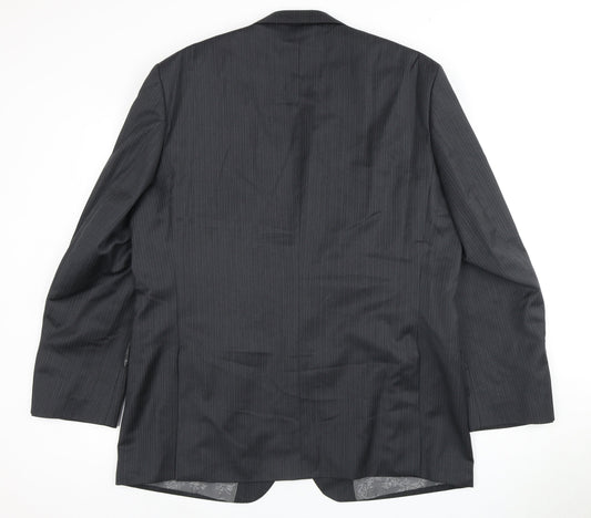 Pierre Cardin Men's Grey Striped Blazer 44R Business Formal