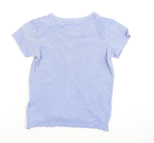 Jasper J Conran Boys Blue T-Shirt, 5-6 Years, Cotton, Short Sleeve