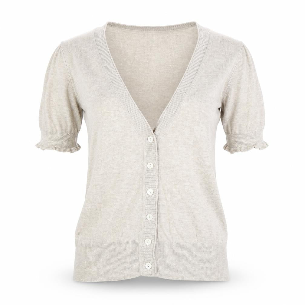 Womens UK XS Slim Banana Republic Beige Cardigan Tight-Knit