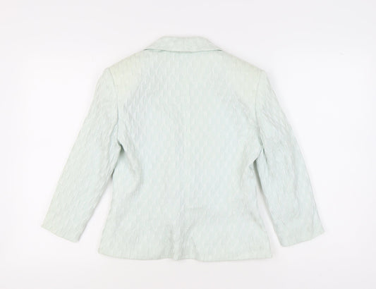 Alex & Co. Green Women's Blazer, Size 12, Shawl Lapel