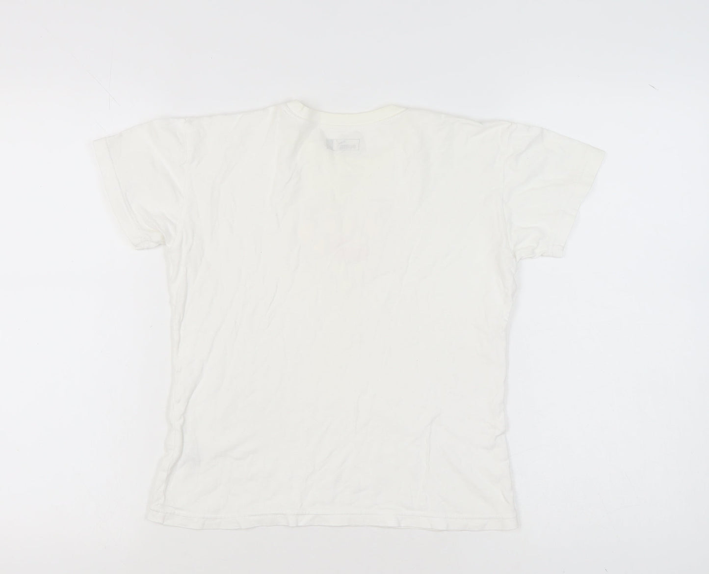 Womens UK Size M PUMA White Cotton T-Shirt