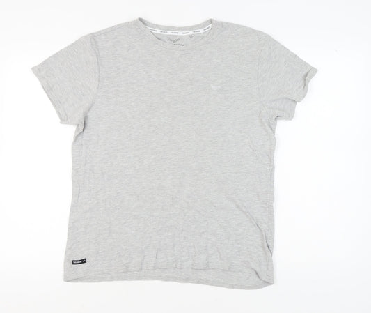 Threadbare Men's Grey T-Shirt, Size L, Short Sleeve Crew Neck