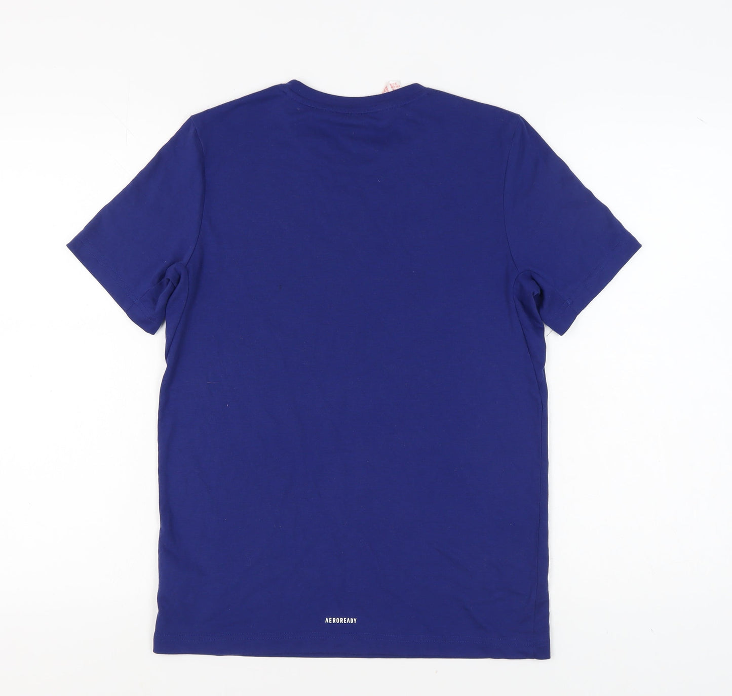 Adidas Boys Blue T-Shirt 13-14 Years Sportswear Logo Top