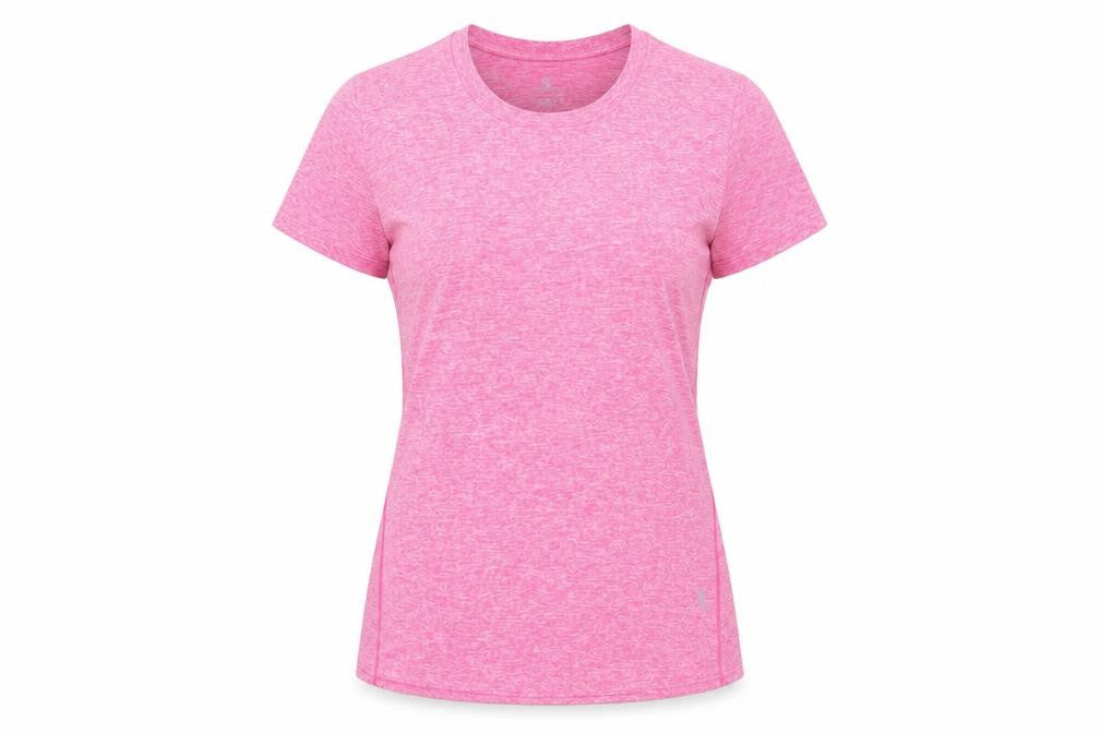 icyzone Women's Pink T-Shirt, L, Athletic Fit, Gym Ready