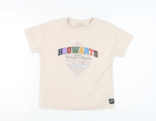 Marks and Spencer Girls Beige Harry Potter T-Shirt Size 10