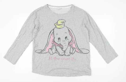 Disney Women Grey Dumbo T-Shirt Size 12