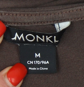 Monki Women's Brown T-Shirt, M, Basic Casual Style
