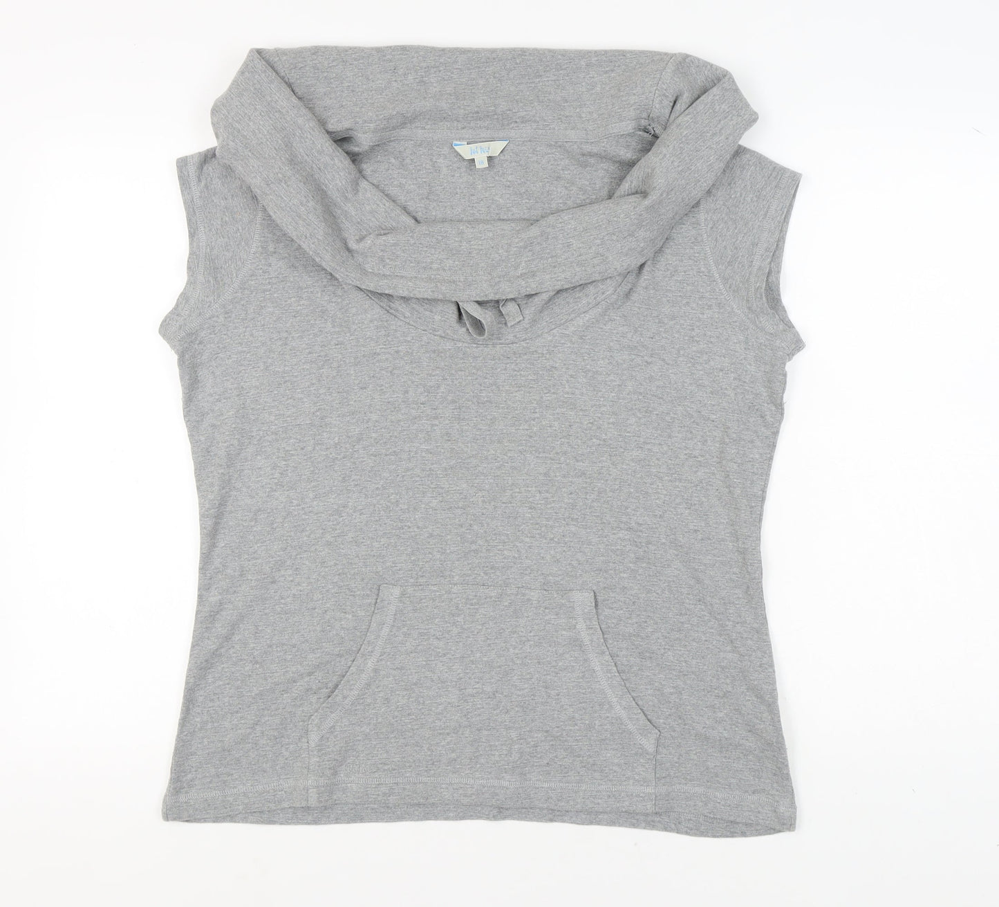Fat Face Women's Grey Sleeveless Hoodie Size 18 Regular