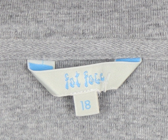 Fat Face Women's Grey Sleeveless Hoodie Size 18 Regular