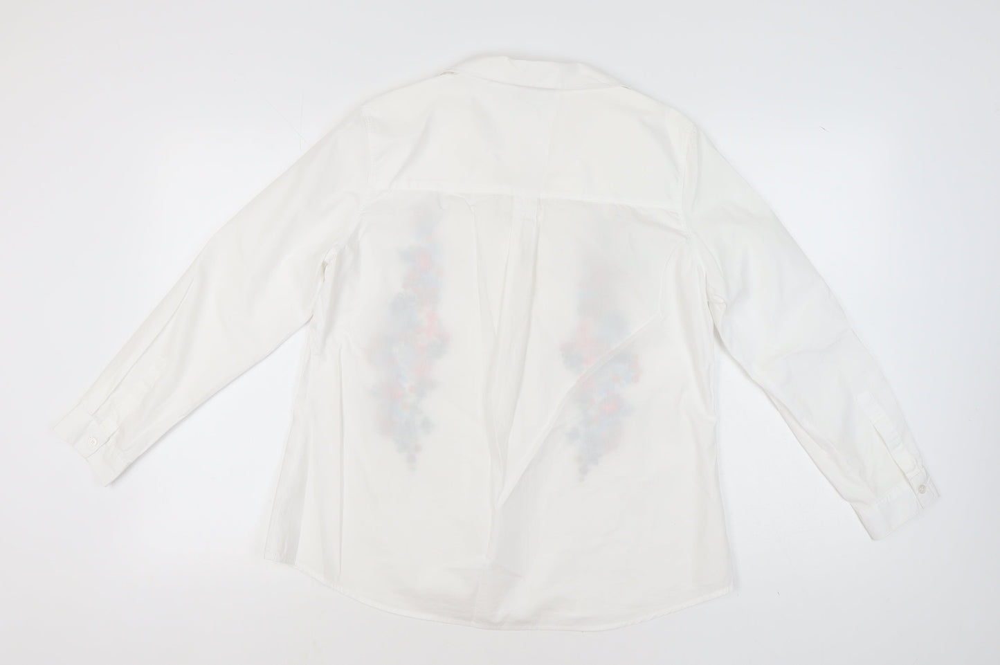 Klass Women's White Embroidered Button-Up Shirt