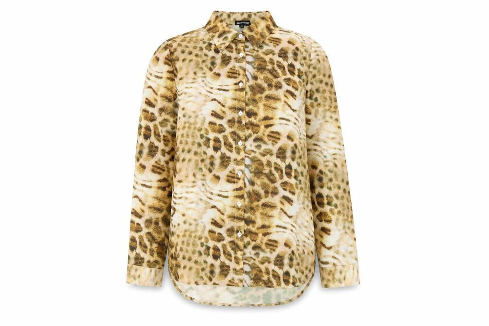 PrettyLittleThing Women's XL Animal Print Button-Up Shirt