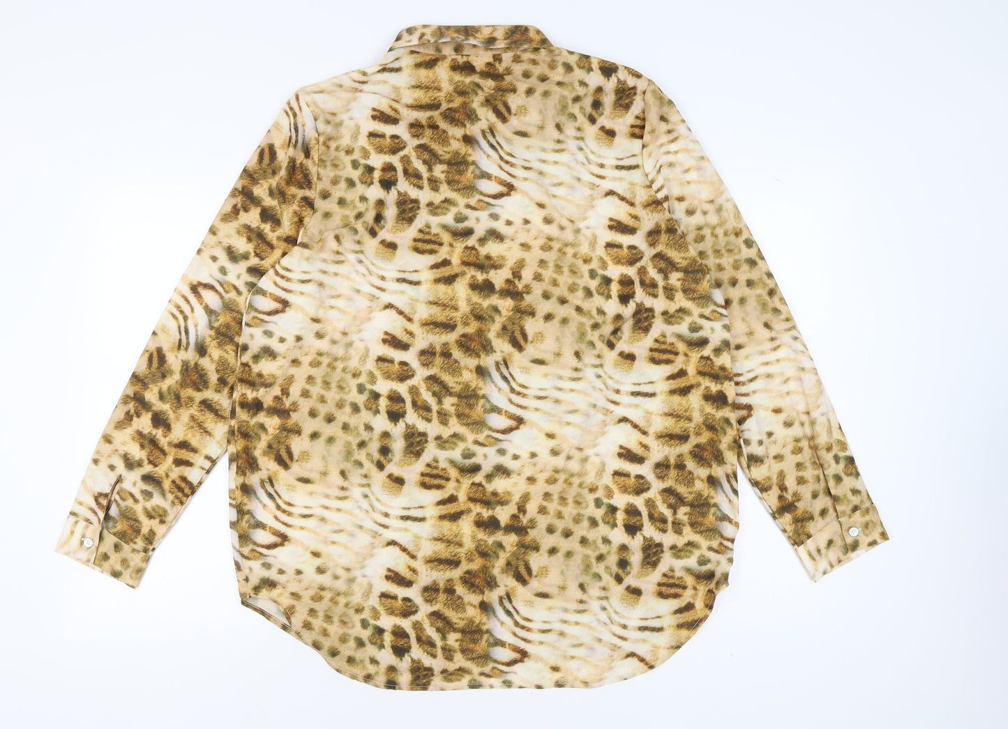 PrettyLittleThing Women's XL Animal Print Button-Up Shirt