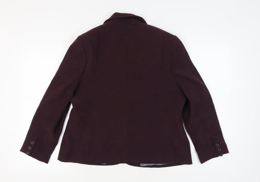 Isle Women's Purple Blazer Size 16 Regular Lined