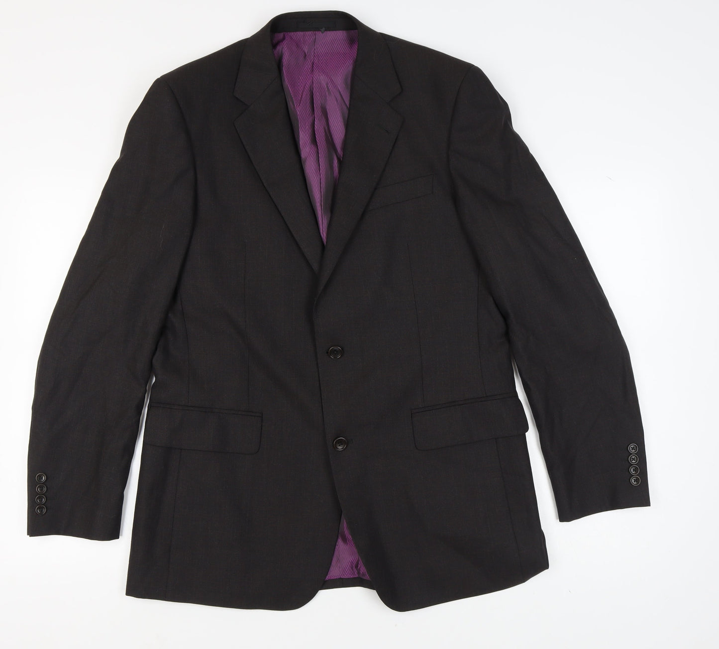 Racing Green Men's Black Wool Blazer Jacket 40L