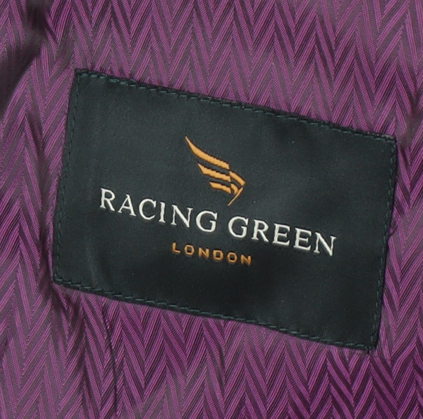 Racing Green Men's Black Wool Blazer Jacket 40L