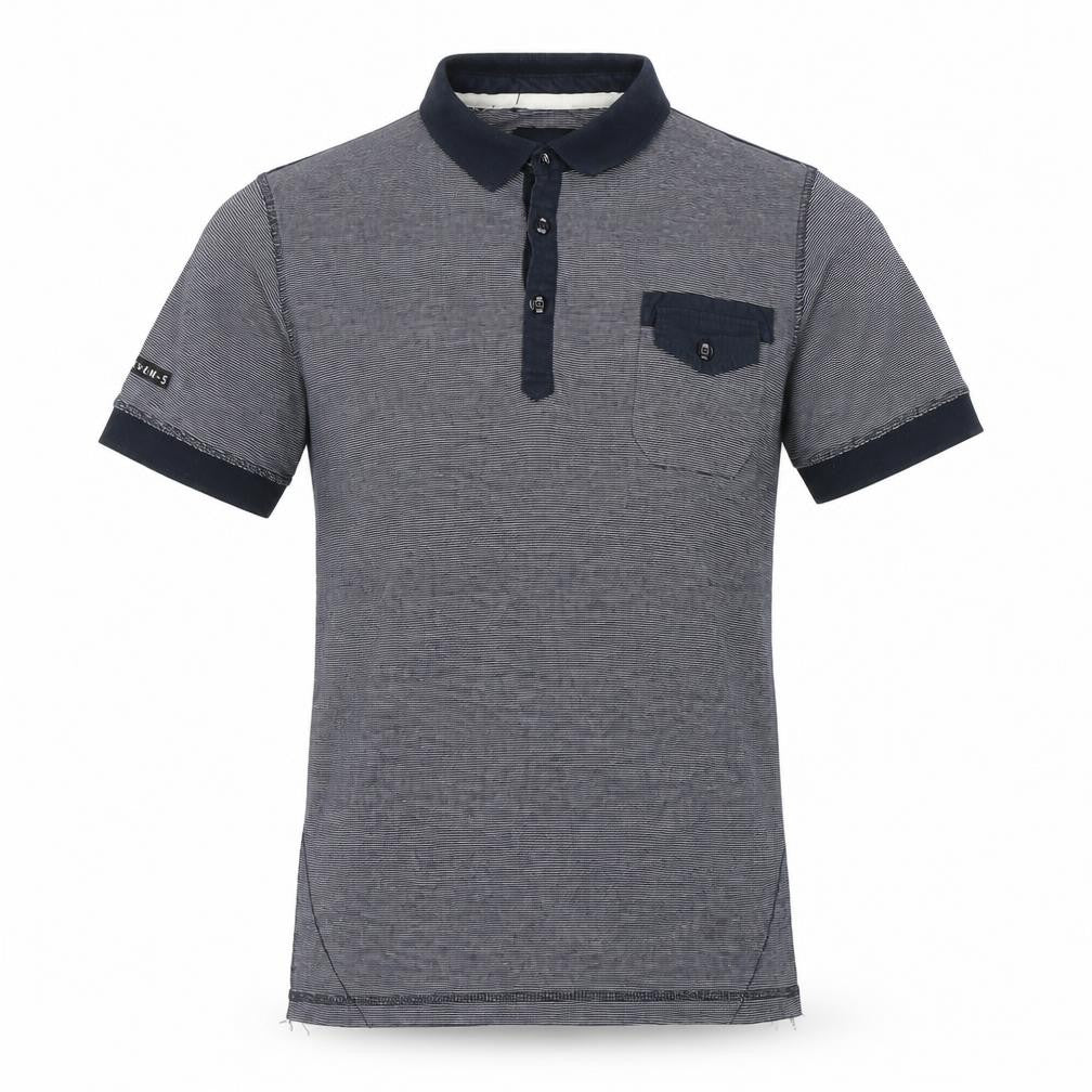 Jack & Jones Men's Grey S Striped Polo Shirt