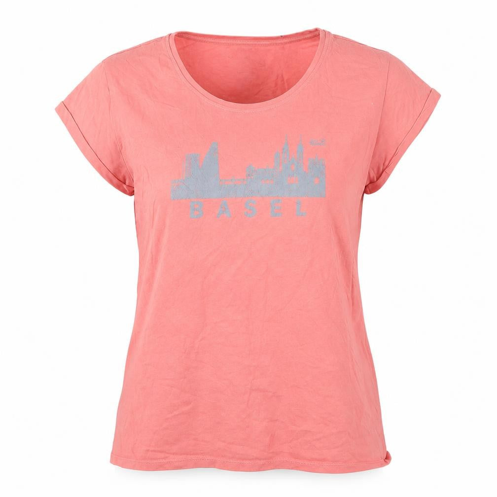 Womens UK Size L Jack Wolfskin Pink Cotton T-Shirt