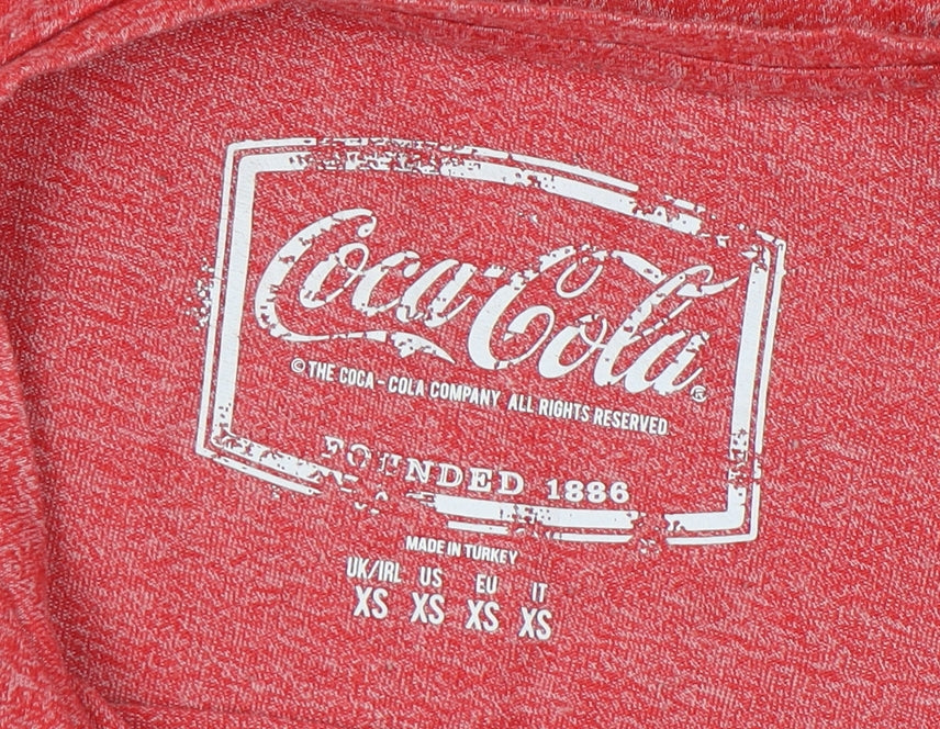 Coca-Cola Unisex Red XS Retro T-Shirt Casual