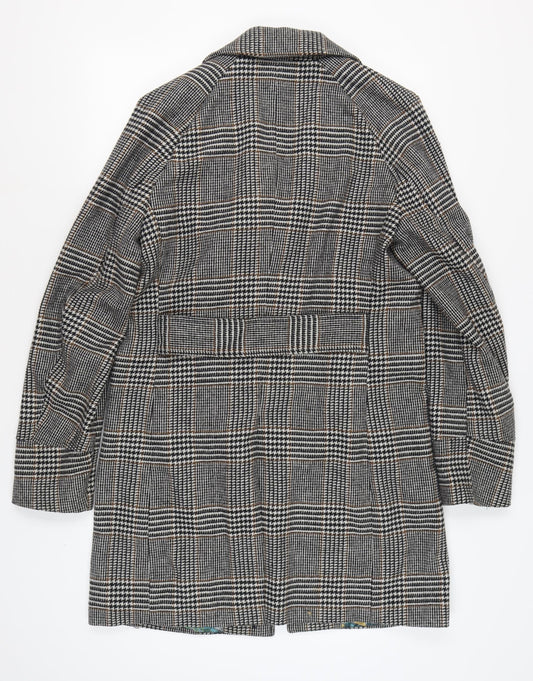 Feraud Men's Multicoloured Wool Check Overcoat L