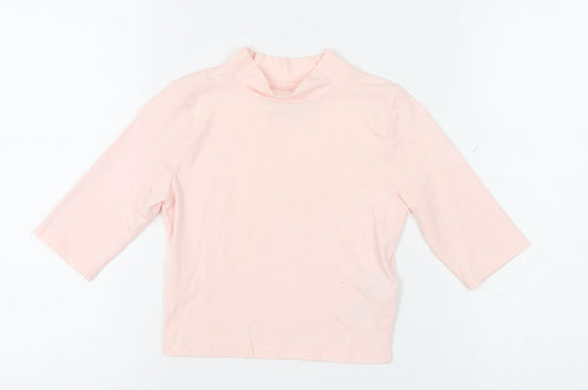 Abercrombie Kids Girls Pink XL Mock Neck 3/4 Sleeve Top