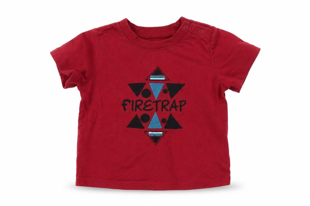Firetrap Unisex Baby Red T-Shirt 6-9 Months