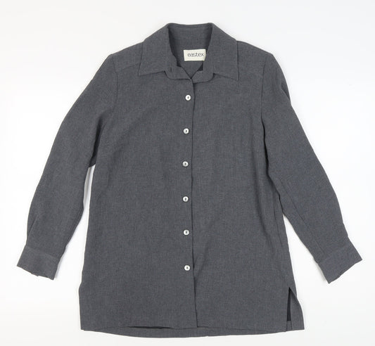 Eastex Women's Grey Button-Up Shirt - Size 10