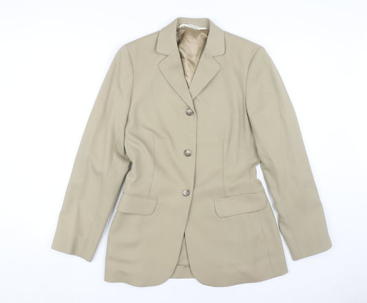 Laura Ashley Women's Beige Wool Blazer Size 10