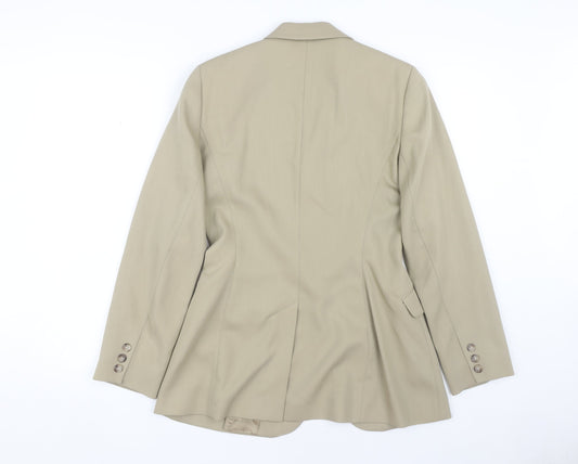 Laura Ashley Women's Beige Wool Blazer Size 10