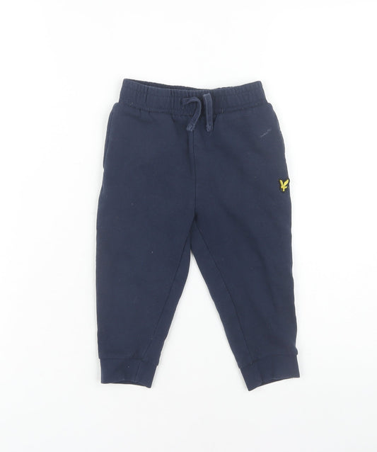 Lyle & Scott Boys Blue Joggers, 2 Years, Cotton Blend