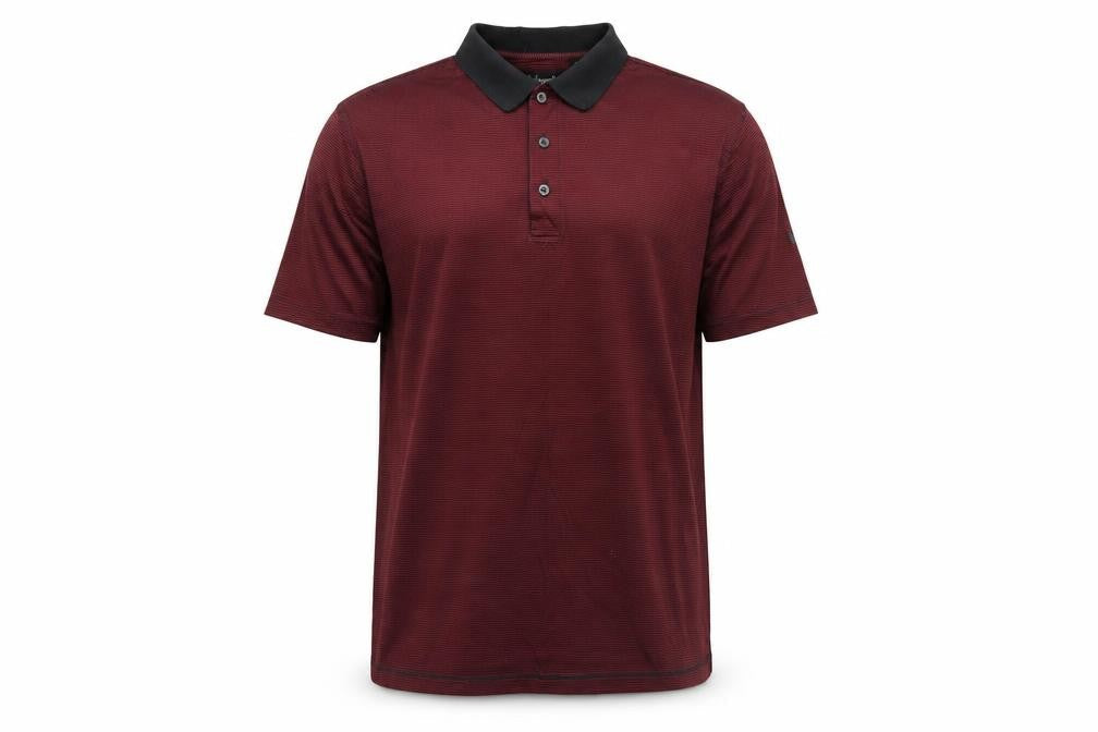 Ashworth Men’s Red Striped Polo Shirt L