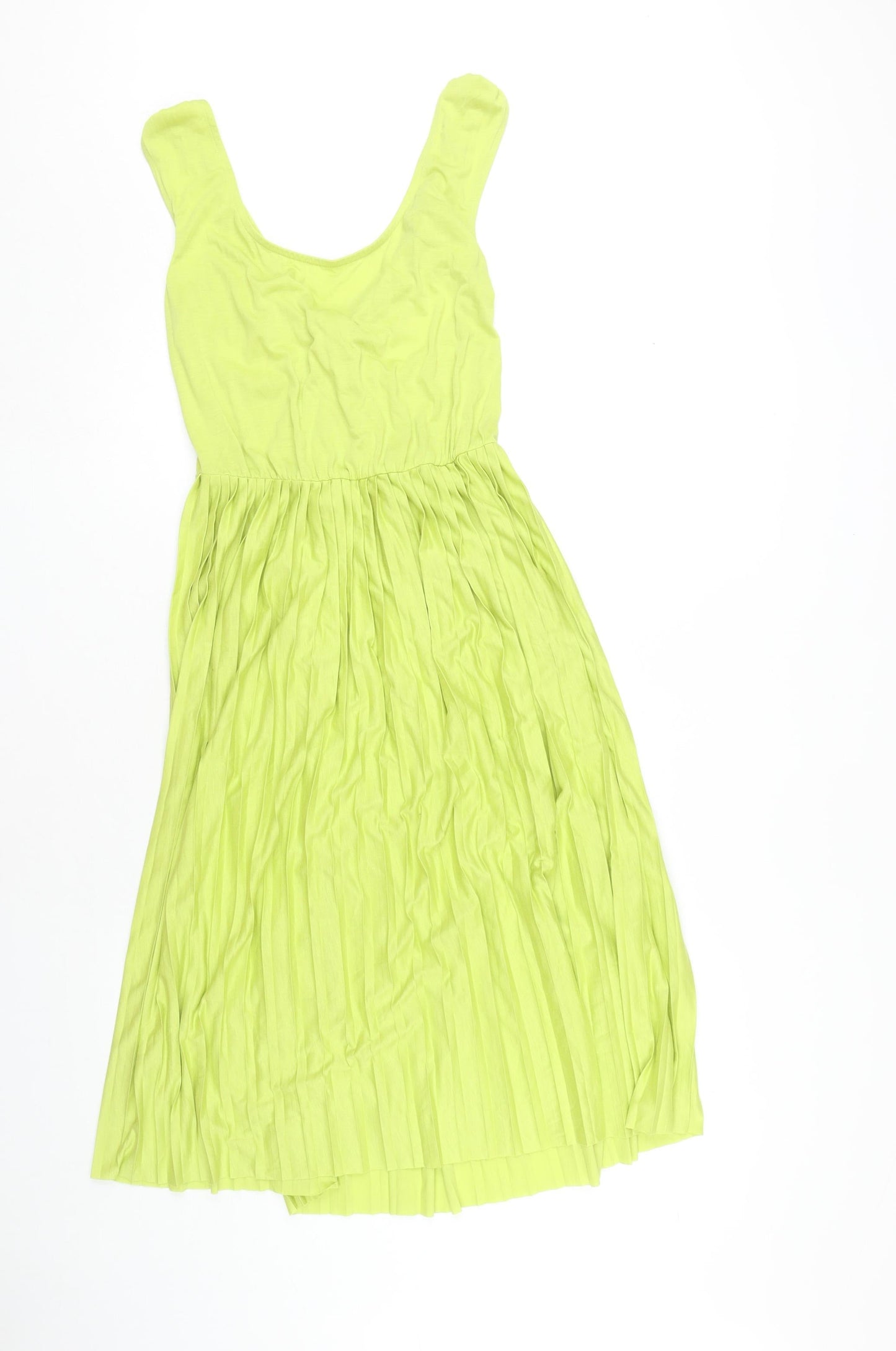 Marks and Spencer Women's Green Dress, Size 8, Sleeveless