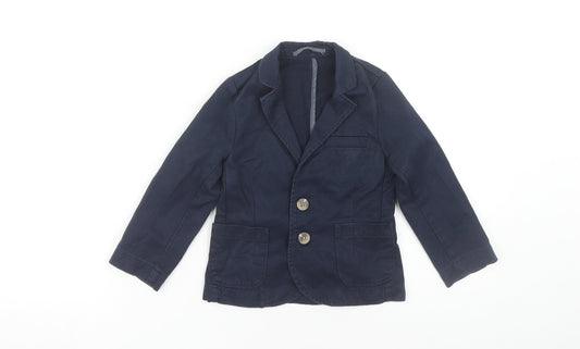 Next Boys Blue Cotton Blazer 3 Years