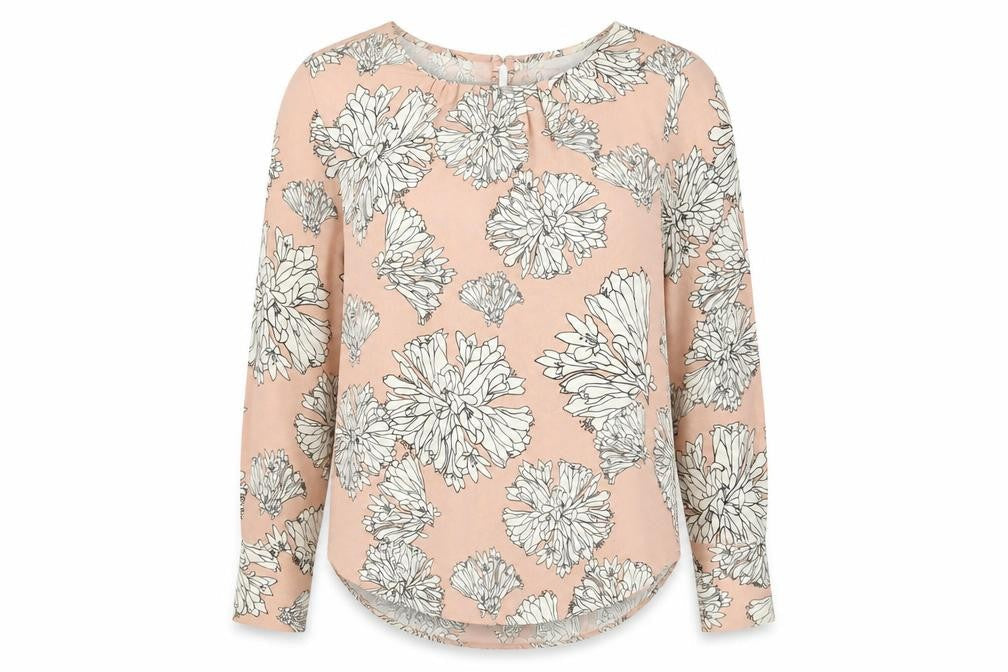 H&M Women’s Pink Floral Blouse Size 8