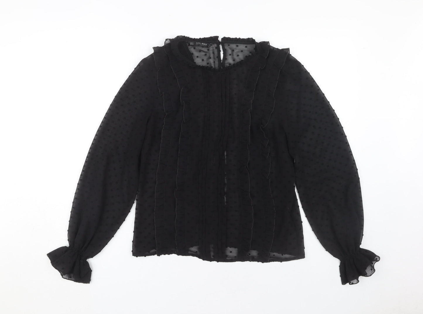ZARA Women's Black Long Sleeve Blouse S