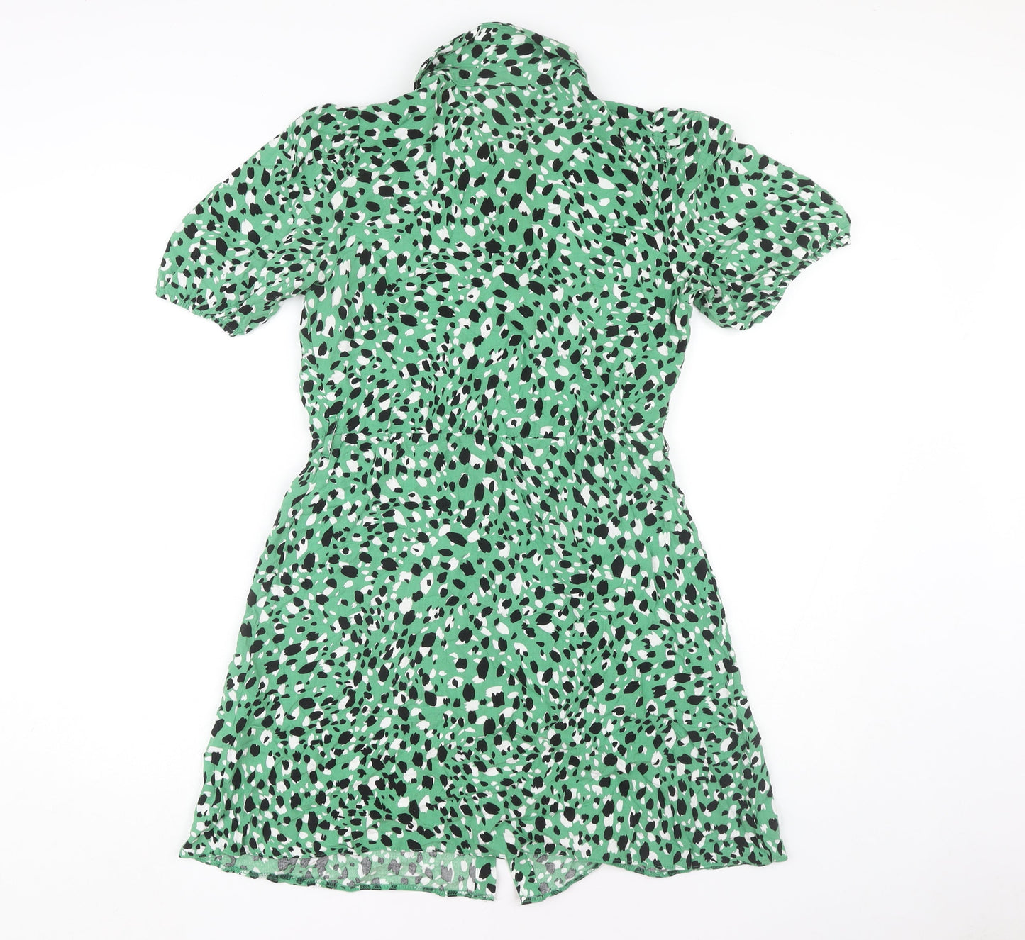 New Look Women’s Green Animal Print Shirt Dress