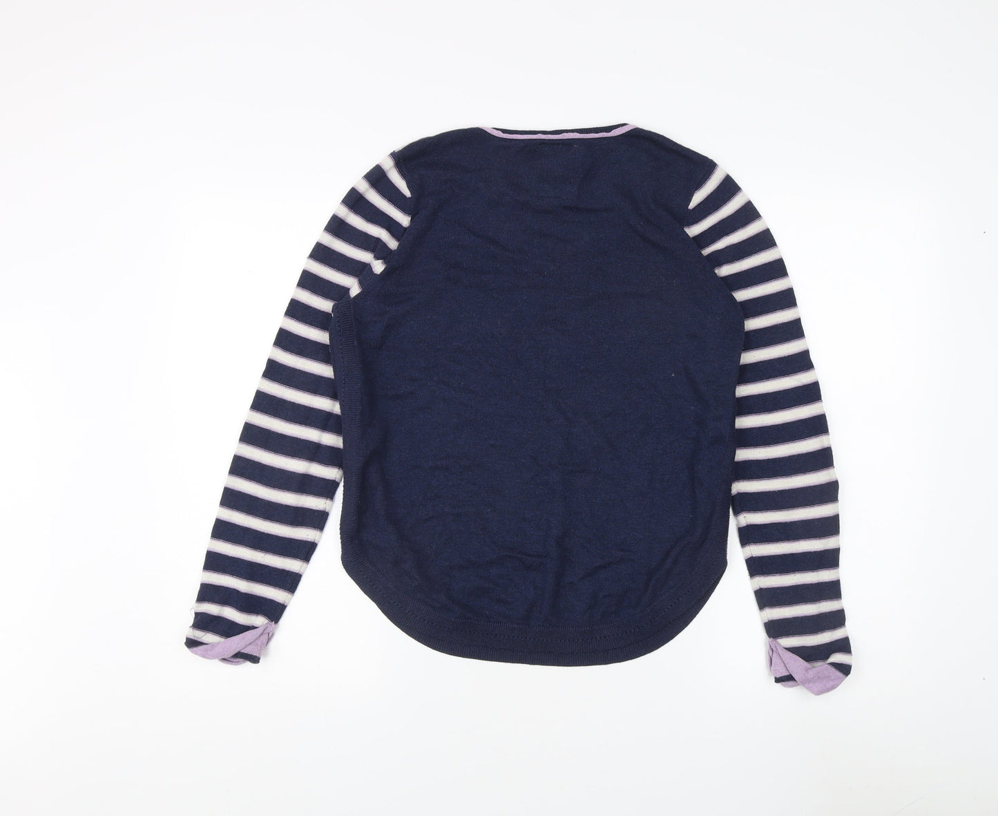 Mantaray Women's Blue Striped Pullover Jumper Size 12