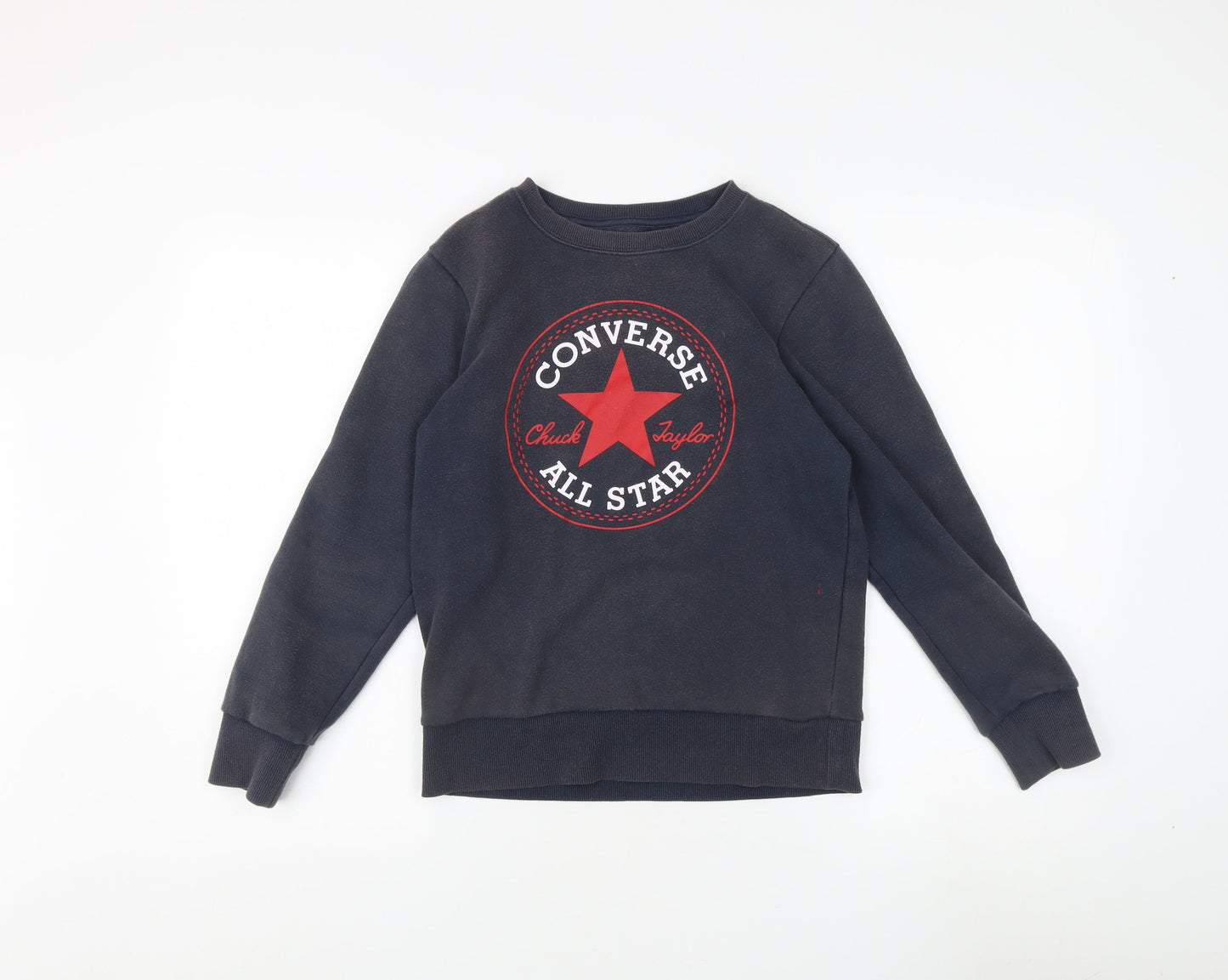 Converse Teens Black Logo Sweatshirt M 12 All Seasons