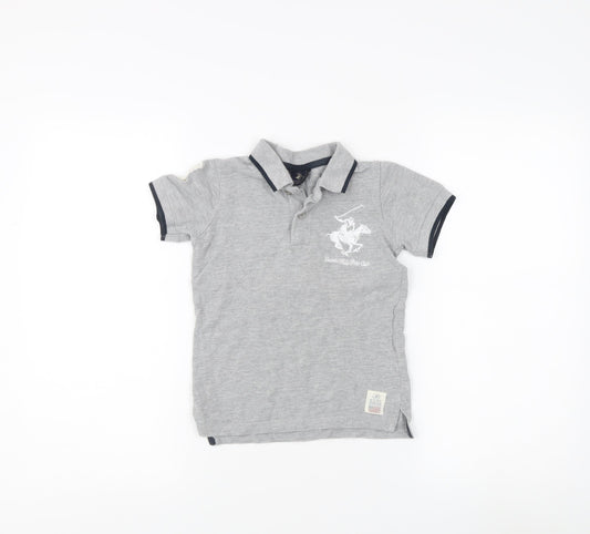 Beverly Hills Polo Club Boys Grey Polo Shirt 7-8 Years