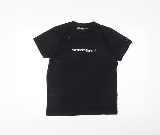 Uniqlo Boys Black Pokémon T-Shirt with Graphic Print, Age 13
