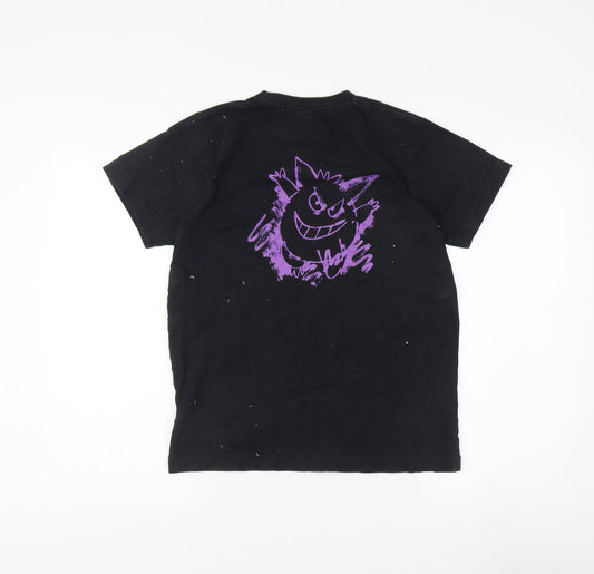 Uniqlo Boys Black Pokémon T-Shirt with Graphic Print, Age 13