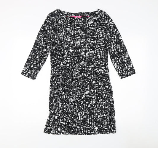 Joules Black Boat Neck 3/4 Sleeve Dress, UK 10