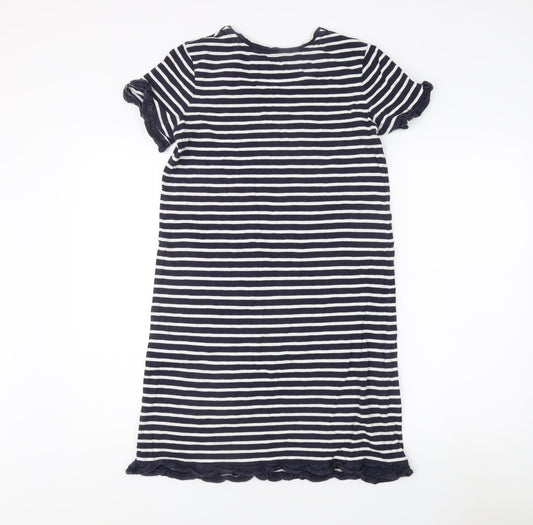 Boden Women's Black Striped T-Shirt Dress Size 10