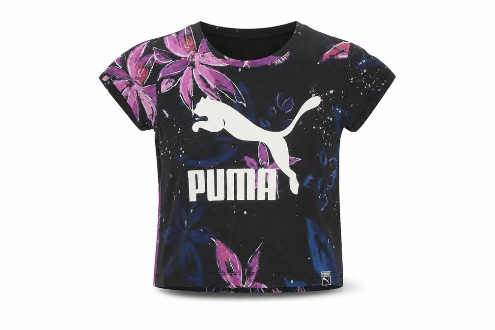 Teenss UK Size 8 PUMA Black Cotton Blend T-Shirt