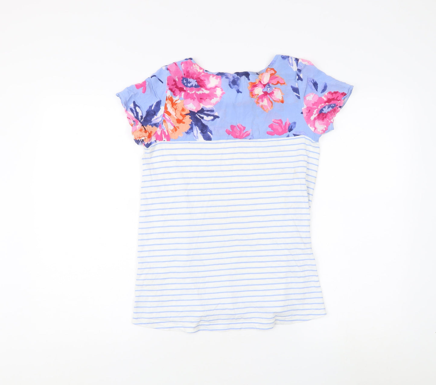 Joules Women's Multicoloured Floral Stripe T-Shirt Size 6
