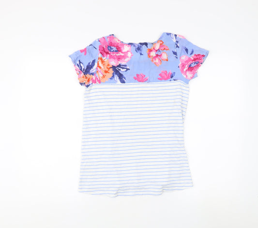 Joules Women's Multicoloured Floral Stripe T-Shirt Size 6